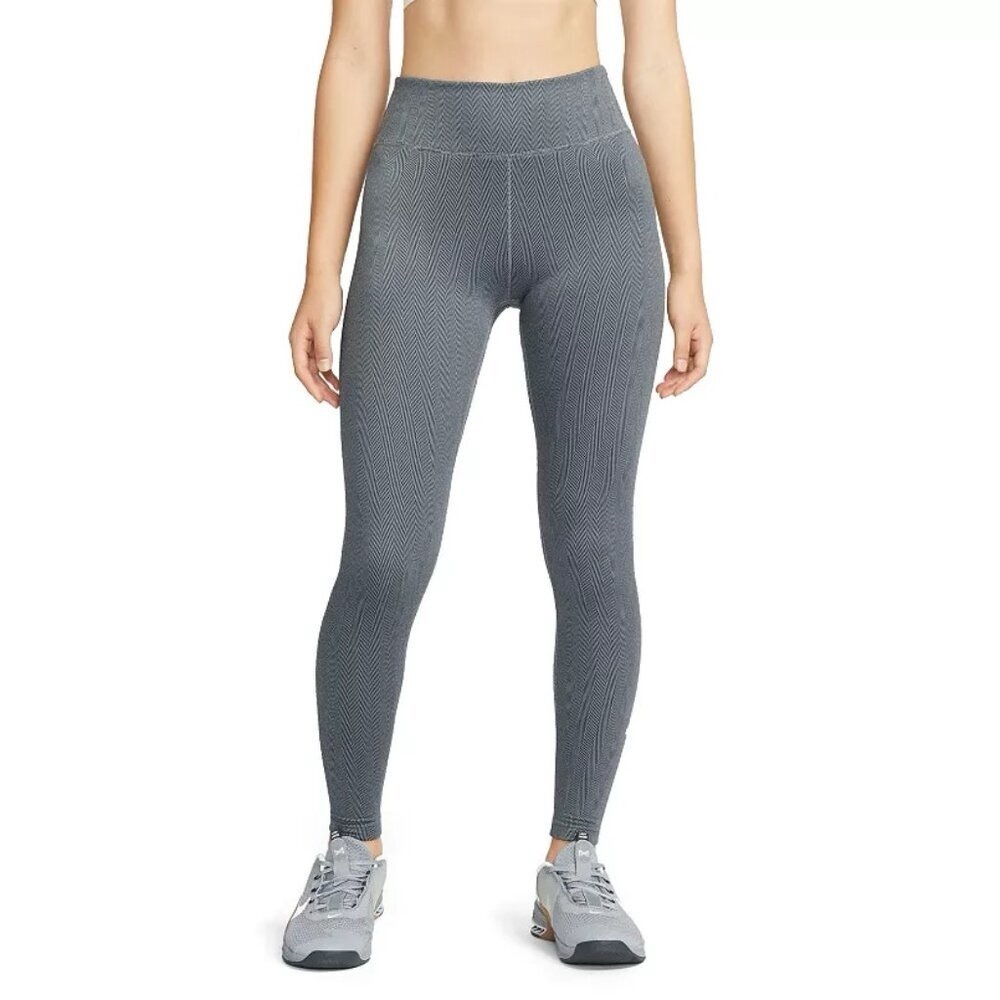 Nike Therma-FIT One Women's Mid-Rise Leggings Black/Smoke Grey Size M